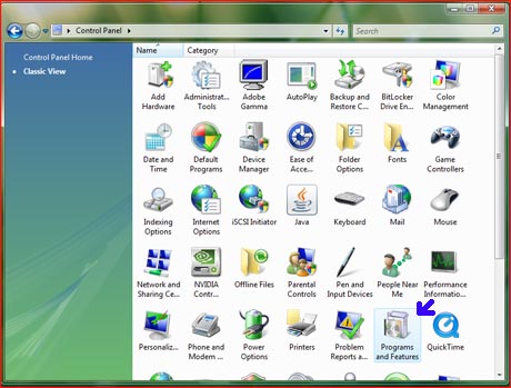 Windows Vista Control Panel