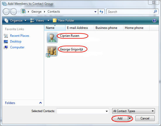Windows Contacts
