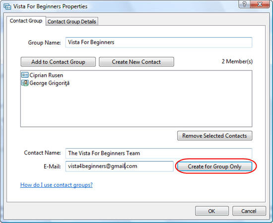Windows Contacts