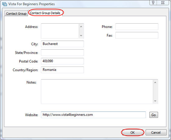 Windows Contacts