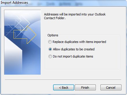 Import and Export Wizard