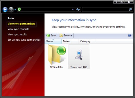 Sync Center